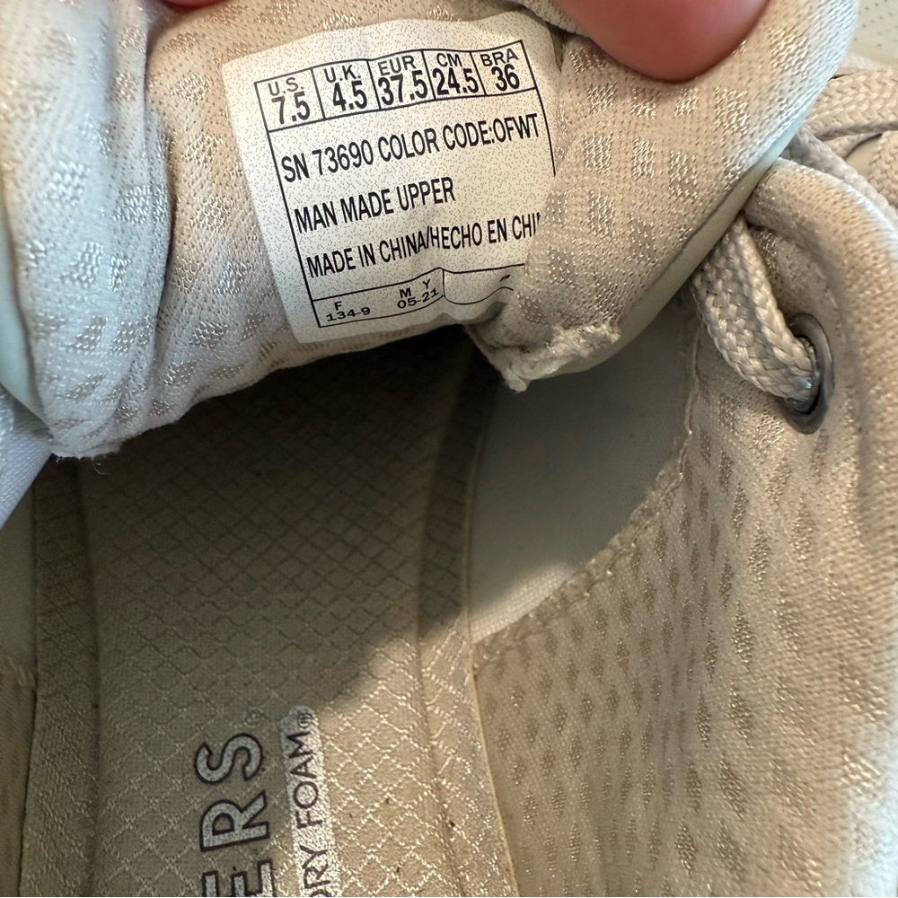 Skechers Uno Stand On Air Cream Air Cooled Memory Foam Sneakers Women’s size 7.5 - Picture 8 of 8